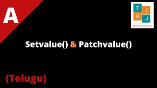 Setvalue and Patchvalue in Angular