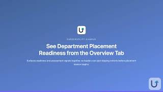 Department Placement Readiness from the Overview Tab
