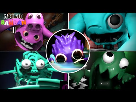 Garten of BanBan 3 - ALL NEW Monsters JUMPSCARES Comparison