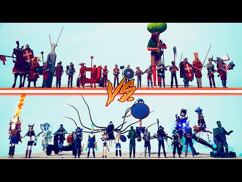 COLOSSAL MEDIEVAL TEAM vs COLOSSAL SPOOKY TEAM - Totally Accurate Battle Simulator | TABS