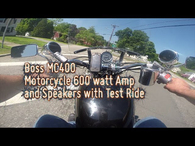 Boss Audio MC400 3 Chrome Motorcycle Speakers + Amplifier