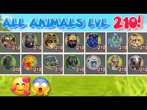 WildCraft: ALL Animals Level 210! THE PERFECT ACCOUNT 