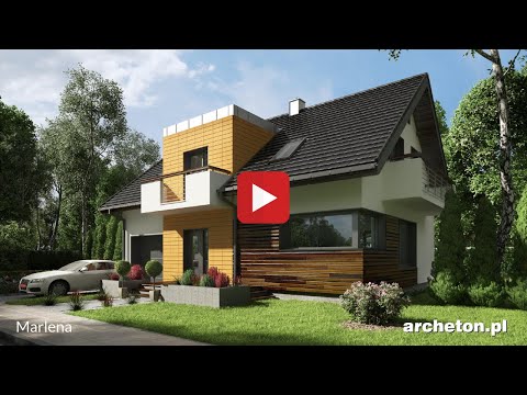 Projekt domu Marlena - archeton.pl - z użytkowym poddaszem 168,1 m2