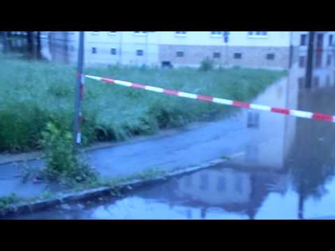 Ueberflutung  Zwickau Pölbitz