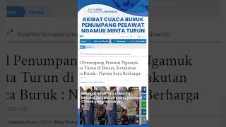 Geger Penumpang Pesawat Ngotot Minta Turun usai Gagal Landing 2 Kali, Diduga Takut Cuaca Buruk