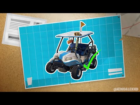 Part of a video titled Where To Find Golf Cart NEW Location In Fortnite! (The ... - YouTube