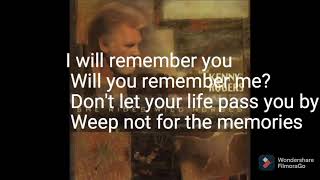 I will remember you Lyrics