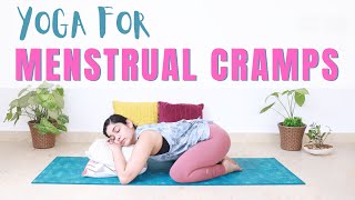 Yoga for Menstrual Cramps | 15mins Gentle Yoga for Period Pain Relief (Follow Along )
