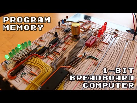 1-Bit Breadboard Computer P.03 – Program Memory (using AS6C6264)