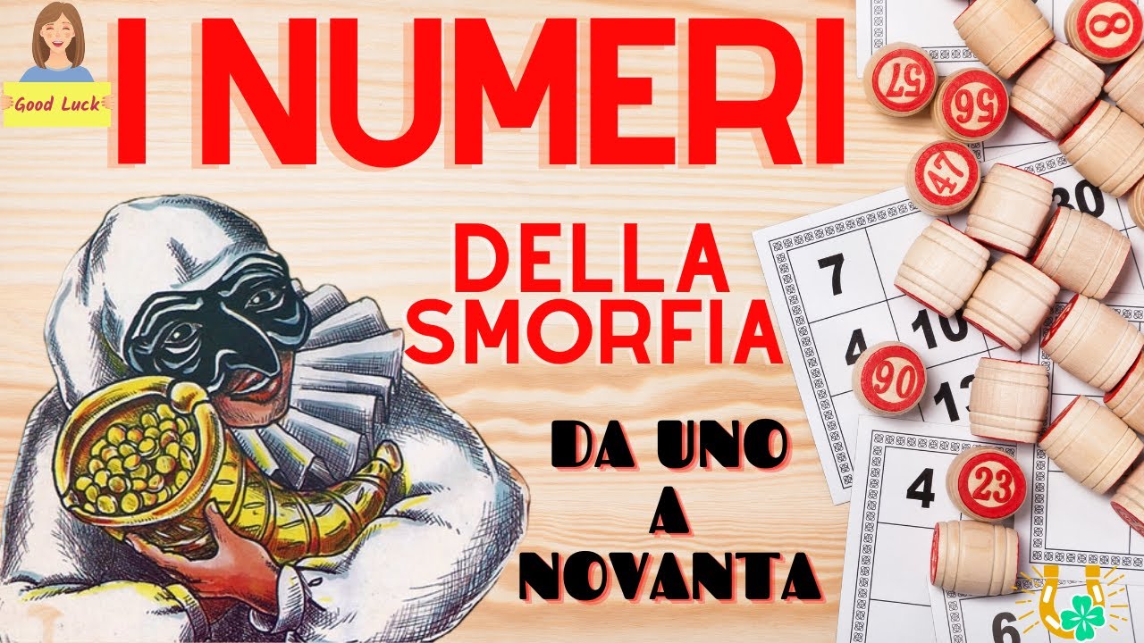 I numeri della smorfia napoletana - Italian Smorfia Numbers - Da 1 a 90