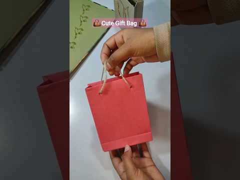 How to make paper bag 👜 #easycraft #diy #papercraft #shorts