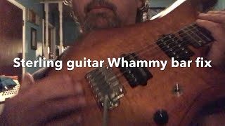 Video thumbnail for Sterling JP100D whammy bar fix, review of my awesome affordable John Petrucci guitar by Guitar Man3YT
