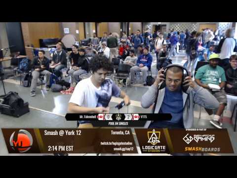 Smash at York 12 - V115 (Mario) vs Judzuu (Bayonetta) - SSB4 Pool B4