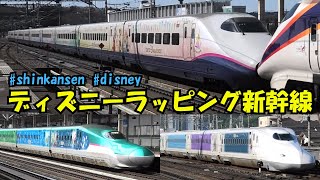 【ディズニーラッピング新幹線】東北・東海道新幹線のディズニーラッピング新幹線  高速通過・発着シーン　#shinkansen #disney