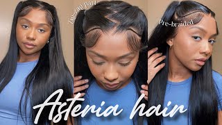 Game Changer 🔥 Pre Styled Zig Zag Part Frontal Wig Install | Pre Plucked & Bleached Ft. Asteria Hair