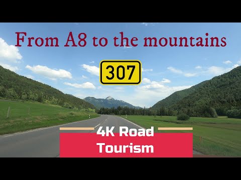 Driving Germany: St2073 & B307 Weyarn(A8) - Bayrischzell - 4K drive from A8 to The Bavarian Alps