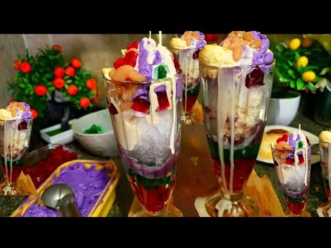 HALO-HALO RECIPE (Mix mix)| Filipino Ice Shaved Dessert |Summer Refreshing Drinks |@supermomcanada