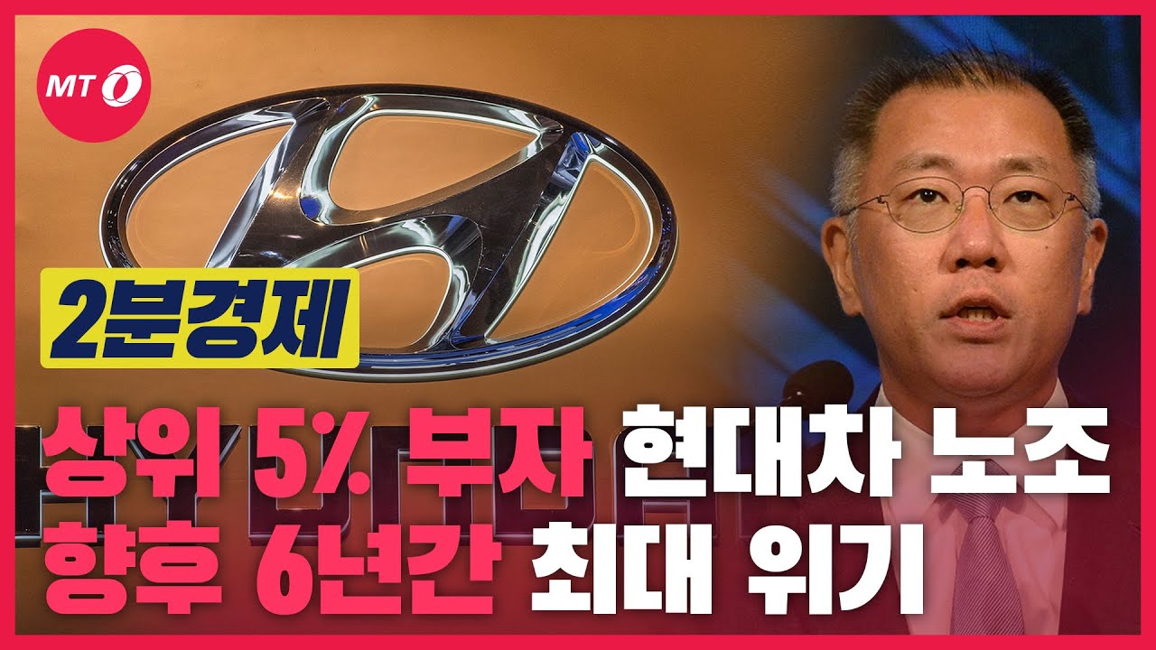 [2분경제]'상위 5% 부자' 현대차 노조, 향후 6년간 최대 위기