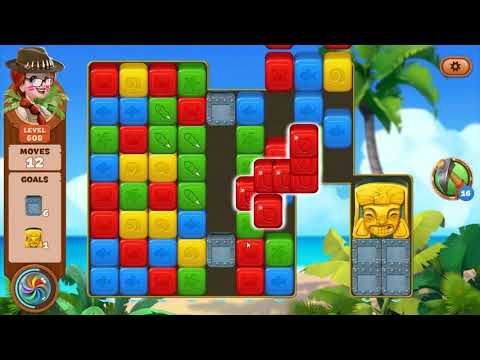 Lost Island Blast Adventure Level 608 - No Boosters