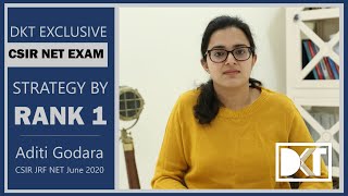 Rank 1(Life Science)  CSIR - UGC NET  Exam Aditi Godara shares her strategy  | DKT Exclusive