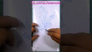 百鬼あやめ様ステッカーの作り方～ 貼付け完成までみてね #shorts #夢花火 #ホロライブ #hololive