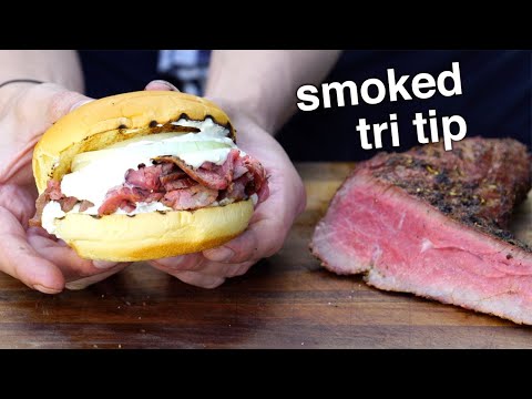 smoked BEEF TRI TIP meets PIT BEEF SANDWICH