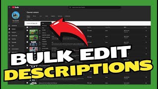 Youtube Description bulk updates - QUICKLY update your video descriptions!
