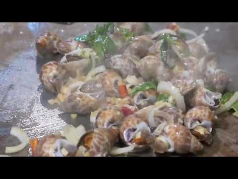 Taiwan Street Food   Sea Snails Seafood 海蝸牛   海のカタツムリ   바다 달팽이