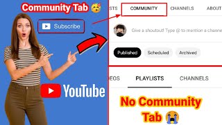 how to enable community tab on youtube 2022 || 0 subscriber community tab