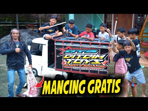 MANCING GRATIS!! DIMAS DAPAT TANTANGAN MANCING DI BAK TRUK MINI RAME RAME..
