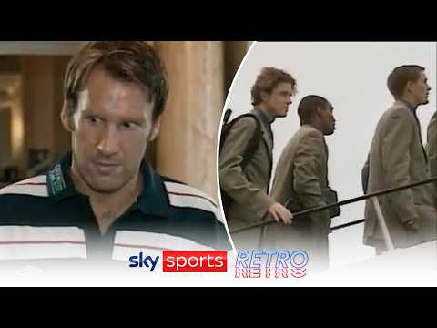 England's squad depart for the France '98 World Cup