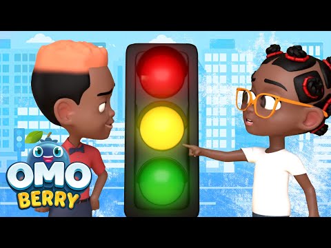 Colors On A Traffic Light! | Safety Song | African Kids Songs | Omoberry