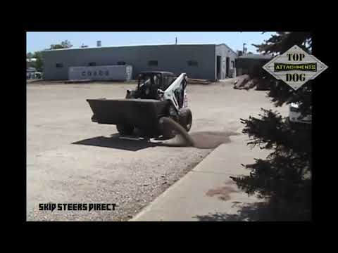 Dual Side Flow skid steer Bucket by Top Dog Attachments
