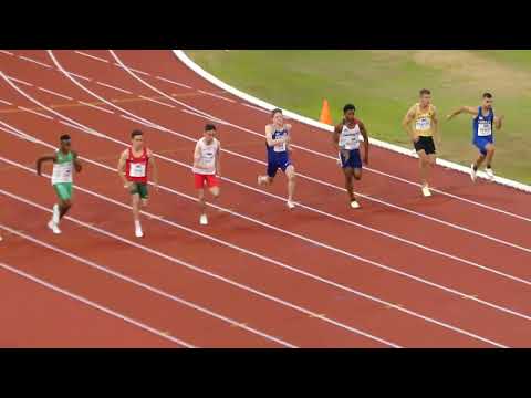 Deák Zalán győzelme 100 m-es síkfutásban 10.59 mp PB