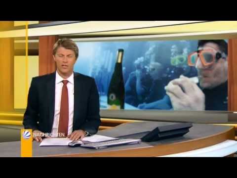1. Underwater wine tasting in Sat.1 News 11.12.2011