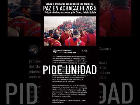 Pide unidad en la diversidad: Paz en Achacachi celebró el Año nuevo Andino, Amazónico #bolivia