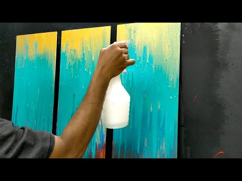 How to create Textures with Acrylic paint / Painting for Beginners / Abstract canvas Painting