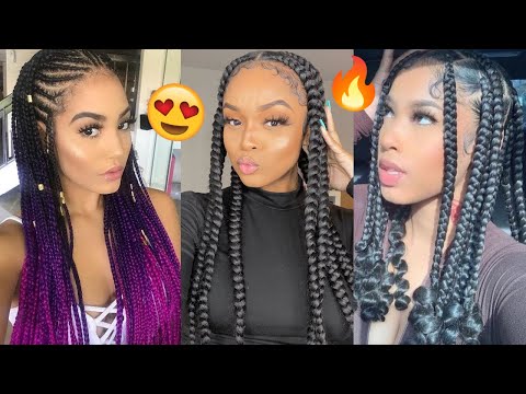 SLAYED BRAIDS PROTECTIVE STYLES ON NATURAL HAIR...