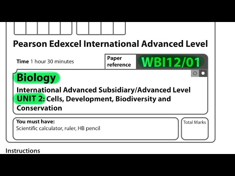 A level | Biology | Unit 2 | Edexcel | January 2023