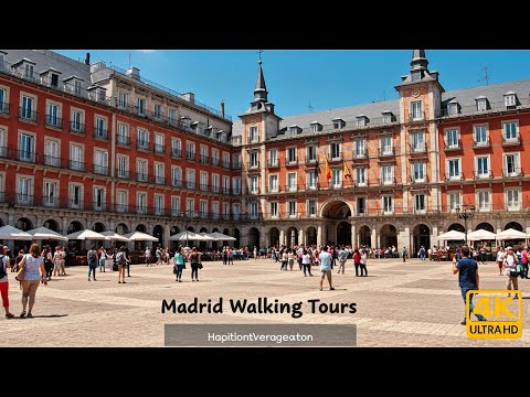 Madrid Evening Tour 4K | Stunning Landmarks, Nightlife, and City Lights