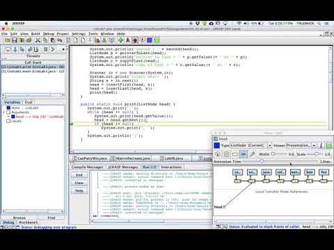 Java Debugger Linked Lists Listlab1