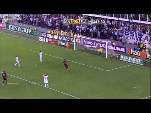 .:: Felipe defende penalti cobrado por Elano e sai fazendo embaixadinha - Santos 4x5 Flamengo ::.