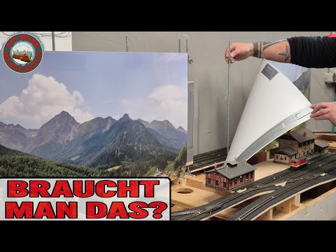 Ganz EINFACH zum Profi Hintergrund! Fotokulisse Montage und BAU Modelleisenbahn H0 1/87 Schmalspur