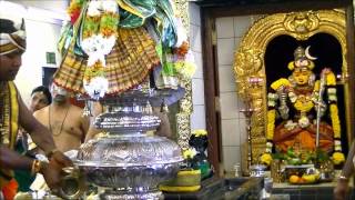 preview picture of video 'Flag Hoisting Festival at Swarna Kamadzi Amman Temple Crawley,West Sussex 14-07-2012'