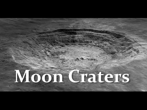 Moon craters. What is a crater. Why many craters on the Moon. Moon history and formation, atmosphere