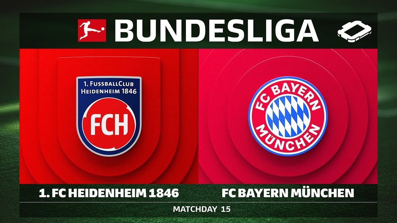 LIVE 🔴 1. FC Heidenheim 1846 vs. FC Bayern München | Matchday 15 - Bundesliga 2025/26