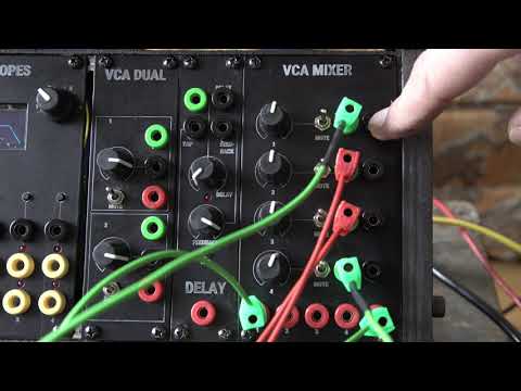 VCA Mixer Module demo, 3dPdModular