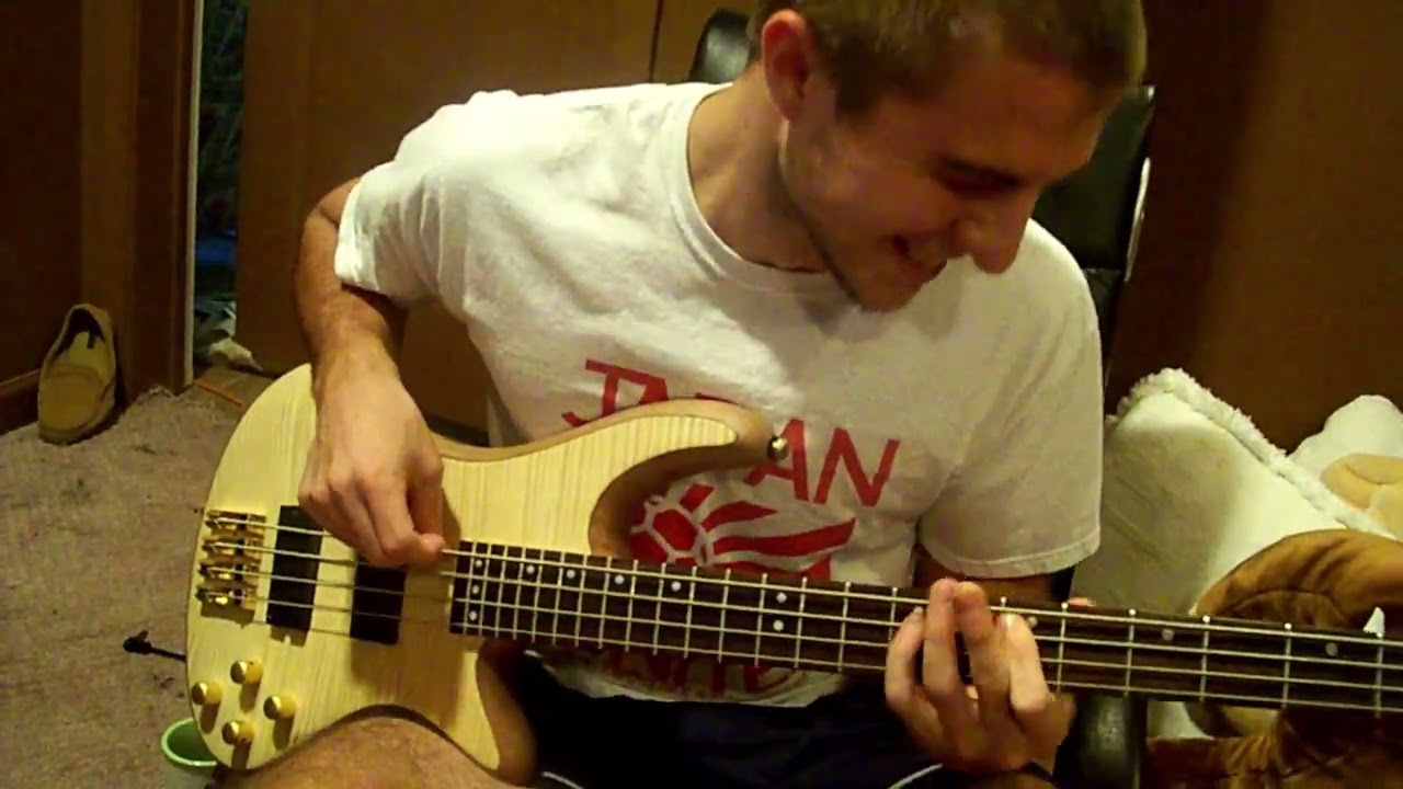 Michael laying down bass track for "Throw Away the Key"