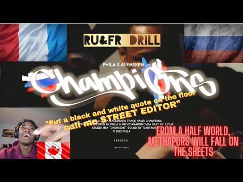 CANADIAN REACTS TO PHILA x AlemsKen - Champions (Премьера клипа 2022) DRILL RU/FR
