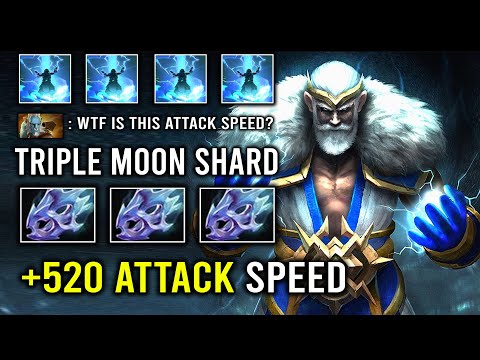WTF +520 Attack Speed Unlimited Electric 100% Full Right Click Triple Moon Shard Zeus Dota 2
